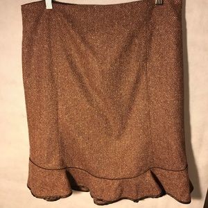 Gap Brown Wool/ Tweed Skirt size 8 Reg